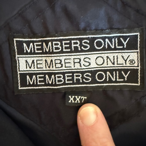 VTG Members Only Jacket Navy Blue XXT Lightweight Bomber Zip Up Classic Mens - Picture 6 of 10